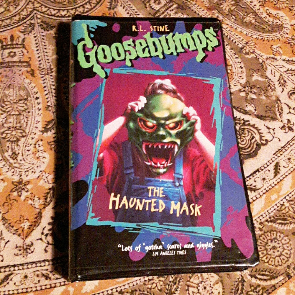 Goosebumps haunted mask 90s VHS hardcover